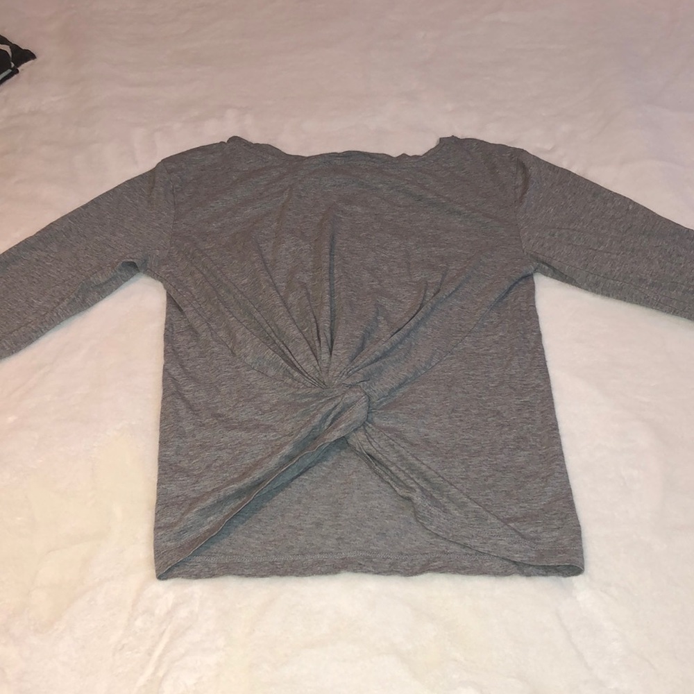 Grey Mid-sleeve Top